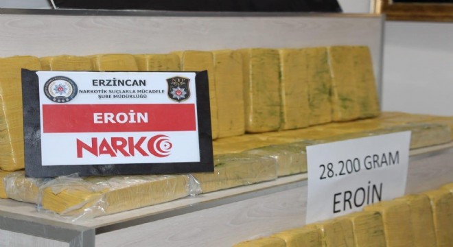28 kilo 200 gram eroin maddesi ele geçirildi