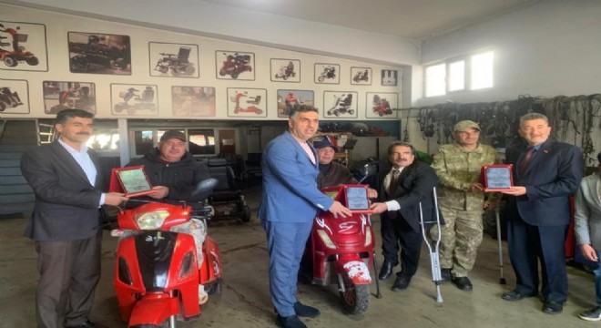 Büyükşehir Engelli araçları atölyesine destek