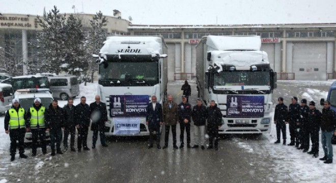 Büyükşehir’den deprem bölgesine yardım konvoyu