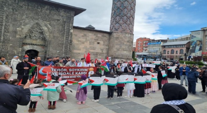 Erzurumlu çocuklardan Filistinli kardeşlerine destek