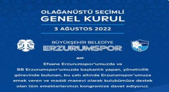 Erzurumspor da Kongre vakti