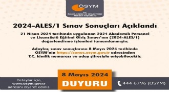 2024-ALES/1 sonuçları açıklandı