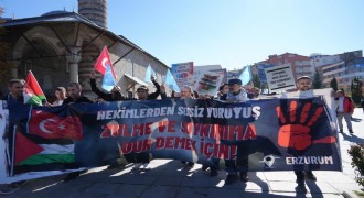 Sağlık çalışanlarından Gazze zulmüne tepki